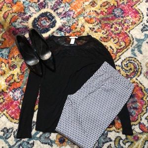 🎈Andrea Jovine Black Diamond Print Trouser